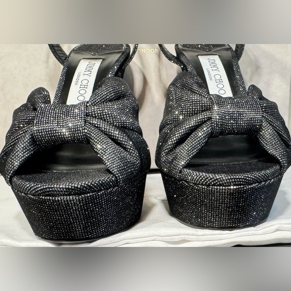 💰⬇️ JIMMY CHOO
Heloise Glitter Knot Platform heel
Women’s size EU 39 - Picture 8 of 14